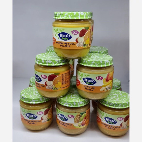 پوره ارگانیک مخلوط میوه ها هرو بیبی محصول ترکیه