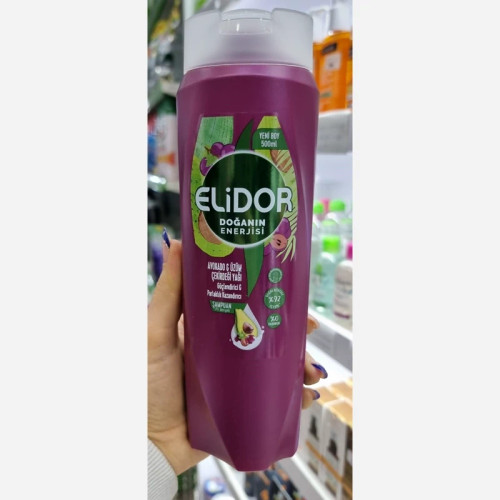 شامپومو الیدور رنگ بنفش مناسب موهای نازک وکم پشت