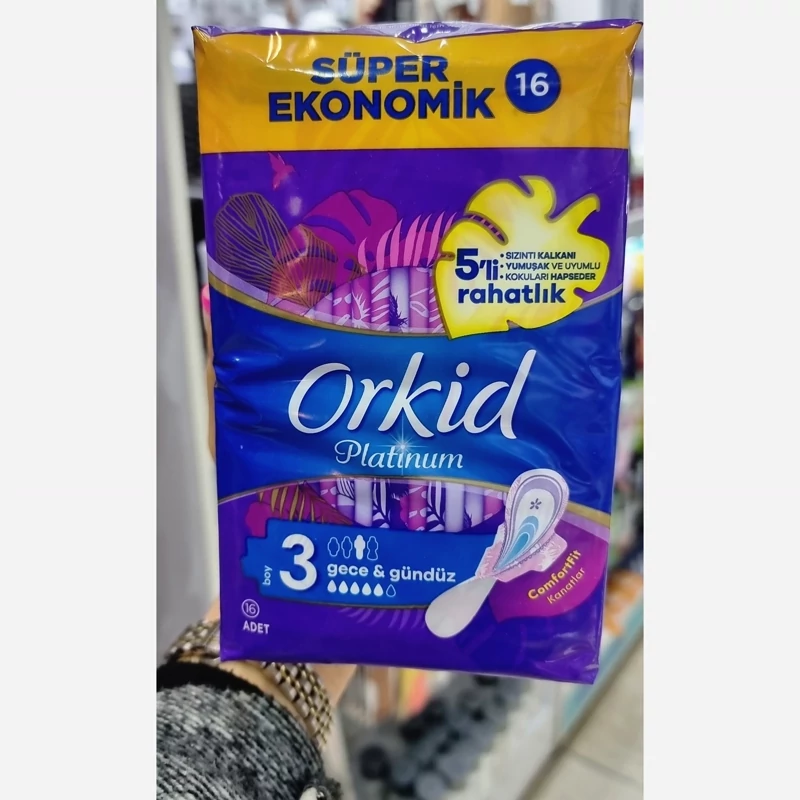 نوار بهداشتی ارکیدترکیه سایز۳بسته ۱۶ عدد