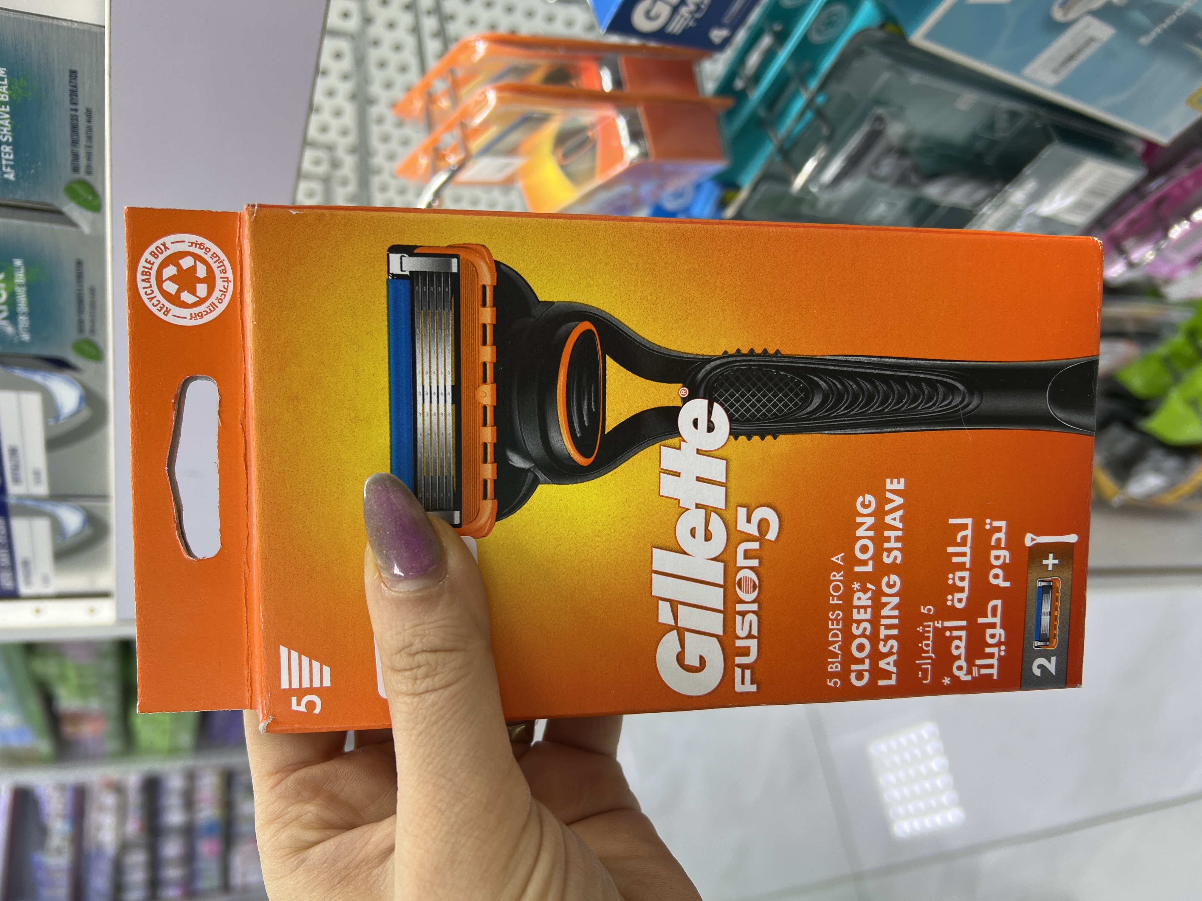 تیغ ژیلت فیوژن ۵ دارای یدک اضافه اصل